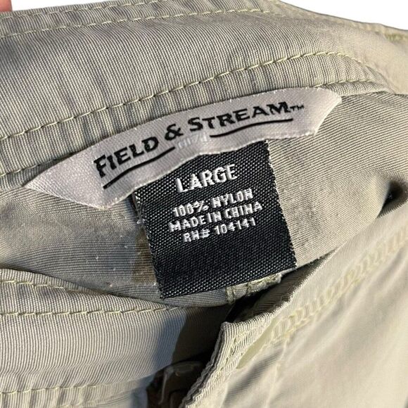 Field & Stream Cargo Shorts Men's Large Gray Pockets Outdoor Hiking Camping Zip - Picture 5 of 10